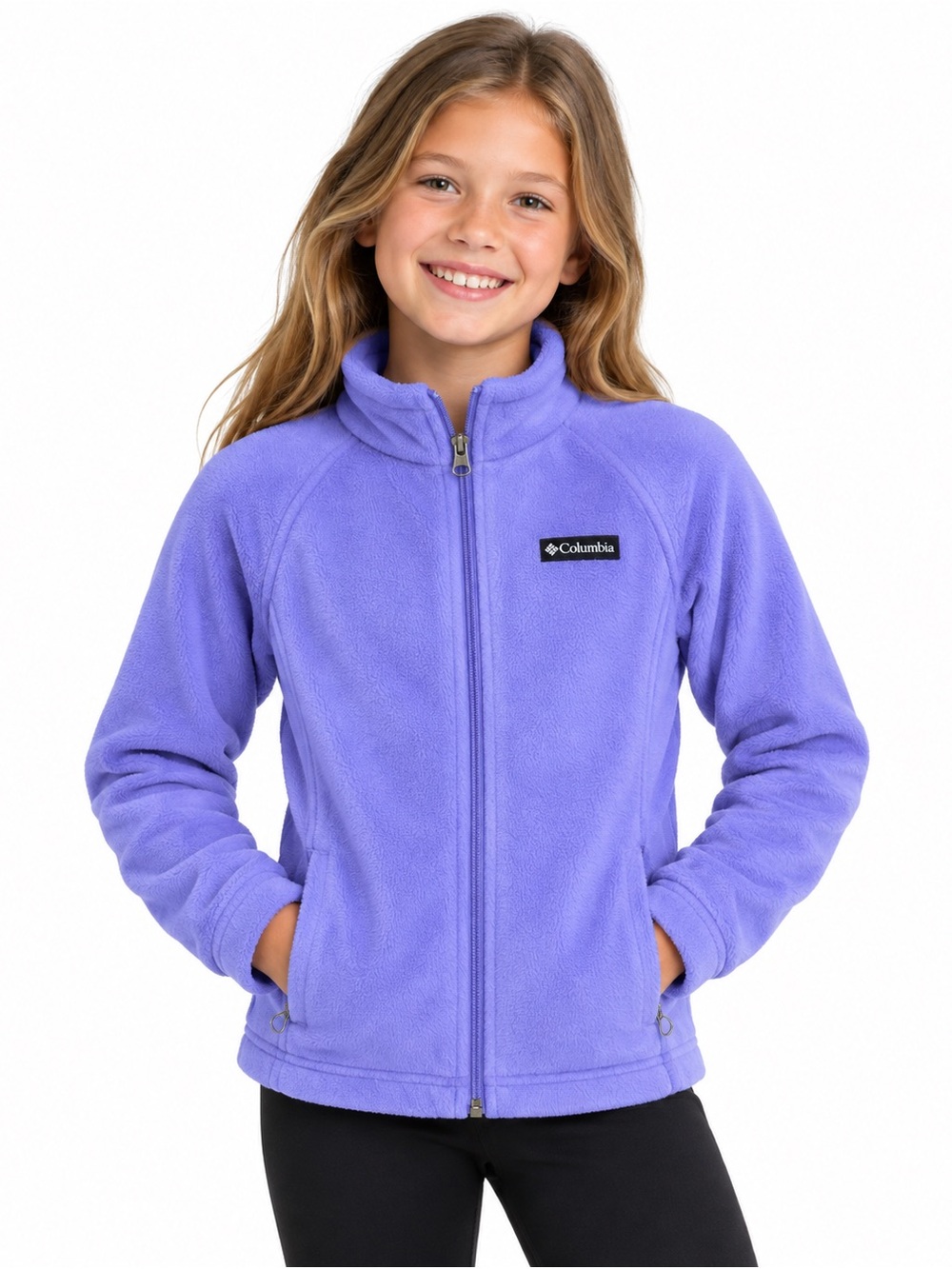 Columbia Benton springs girls full zip fleece jacket size medium 10/12